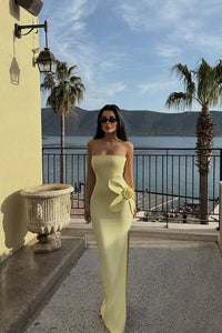 FLORA DRESS - BUTTERCREAM/WHITE
