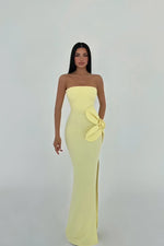 Load image into Gallery viewer, FLORA DRESS - BUTTERCREAM/WHITE
