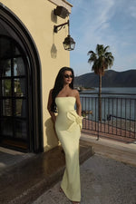 Load image into Gallery viewer, FLORA DRESS - BUTTERCREAM/WHITE

