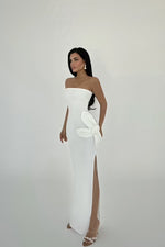 Load image into Gallery viewer, FLORA DRESS - BUTTERCREAM/WHITE
