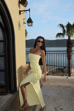 Load image into Gallery viewer, FLORA DRESS - BUTTERCREAM/WHITE
