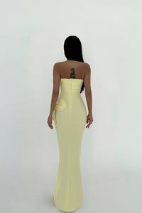 FLORA DRESS - BUTTERCREAM/WHITE